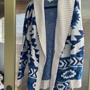 Lucky brand oversized cotton wrap sweater